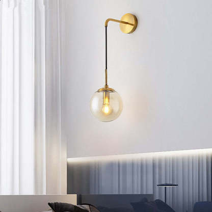 Modern glass globe LED wall lamp, Valentina Light