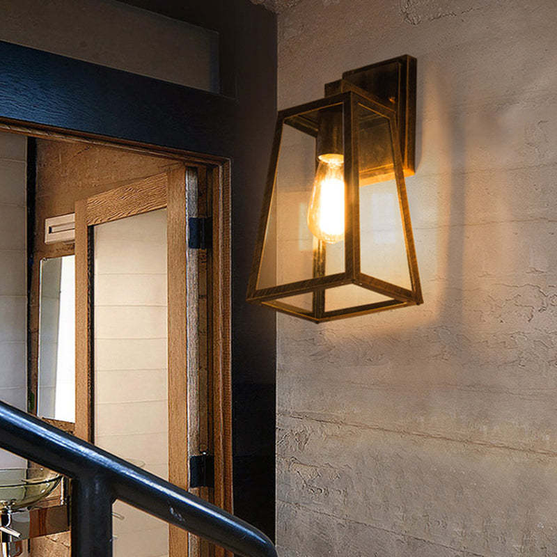 Alessio retro industrial wall lamp in hallway setting