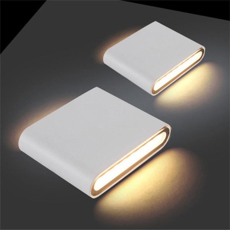 Modern white LED outdoor wall lamps, Orr series, garden lighting