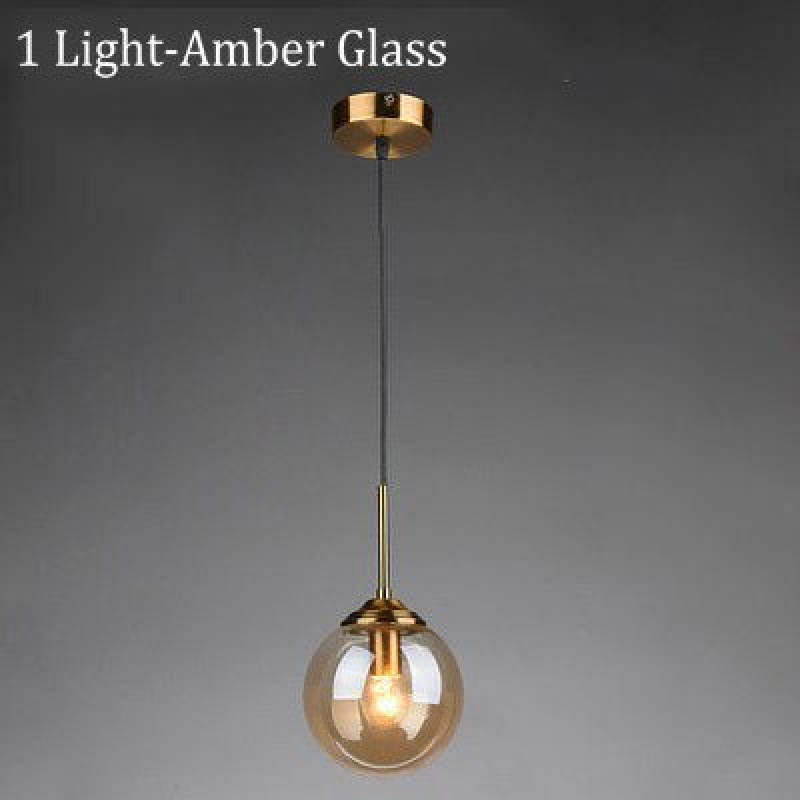 Valentina Amber Glass Pendant Light