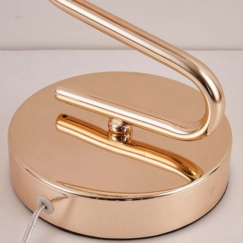 Gold metal lamp base, modern design