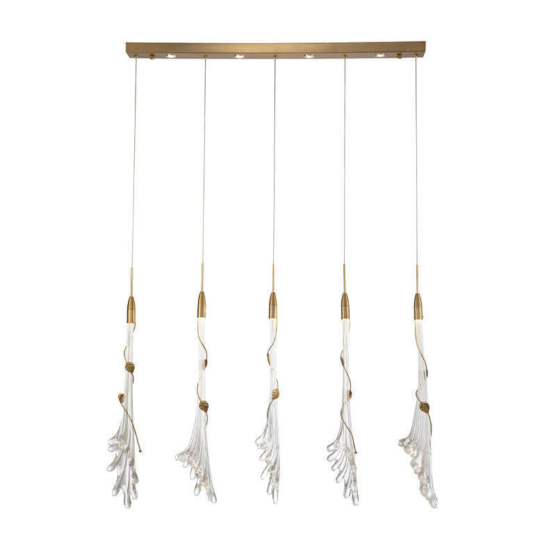 Sanna Flower Pendant Light with 5 Lights, Metal and Glass