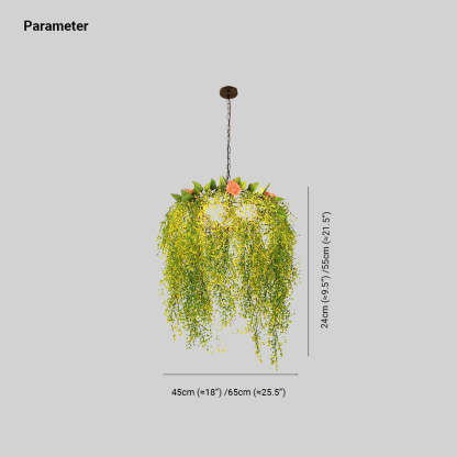 Nest Plant Pendant Light dimensions, floral decor lighting