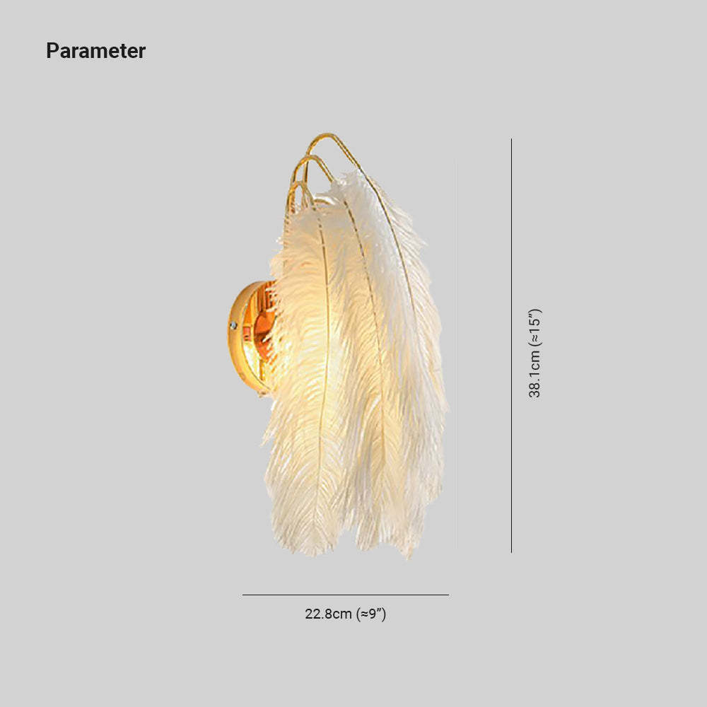 O'Moore Feather Wall Lamp Dimensions