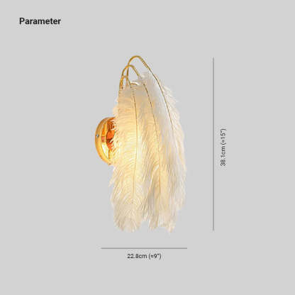 O'Moore Feather Wall Lamp Dimensions
