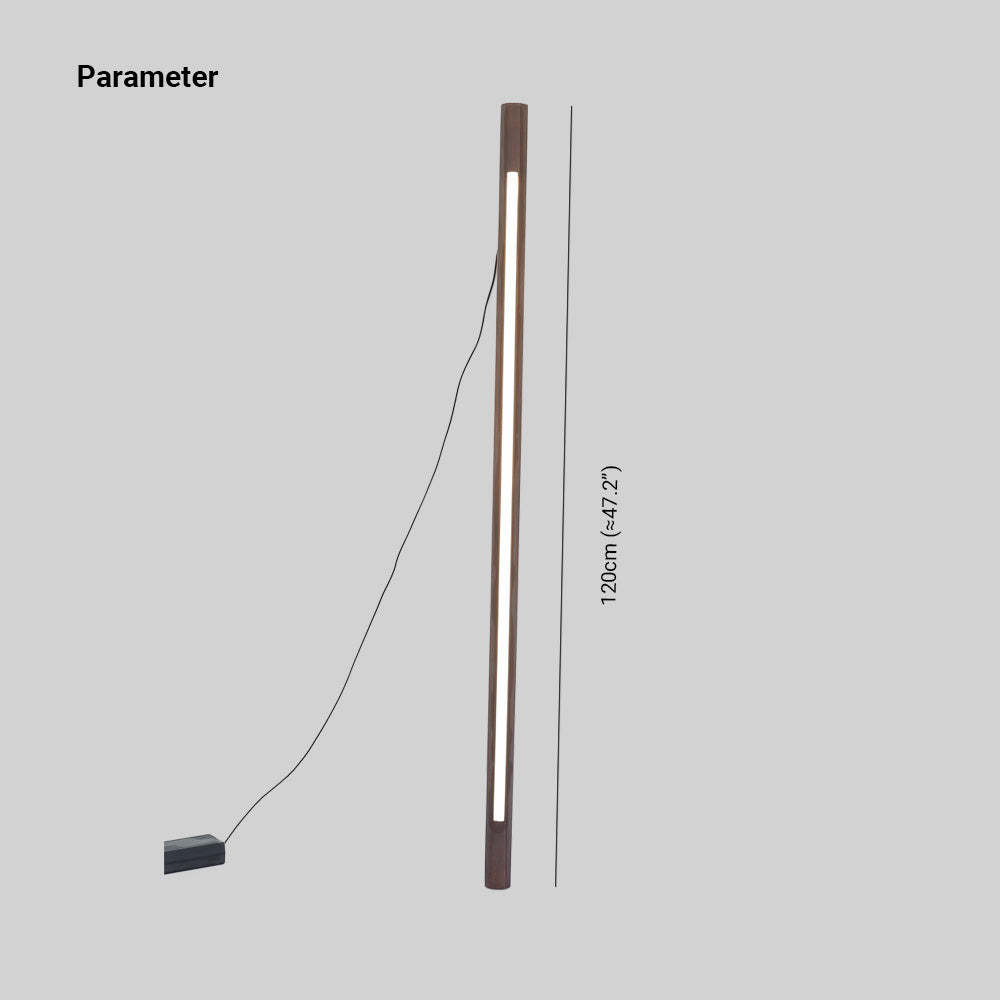 Ozawa Floor Lamp, Wood and Acrylic, Dimensions