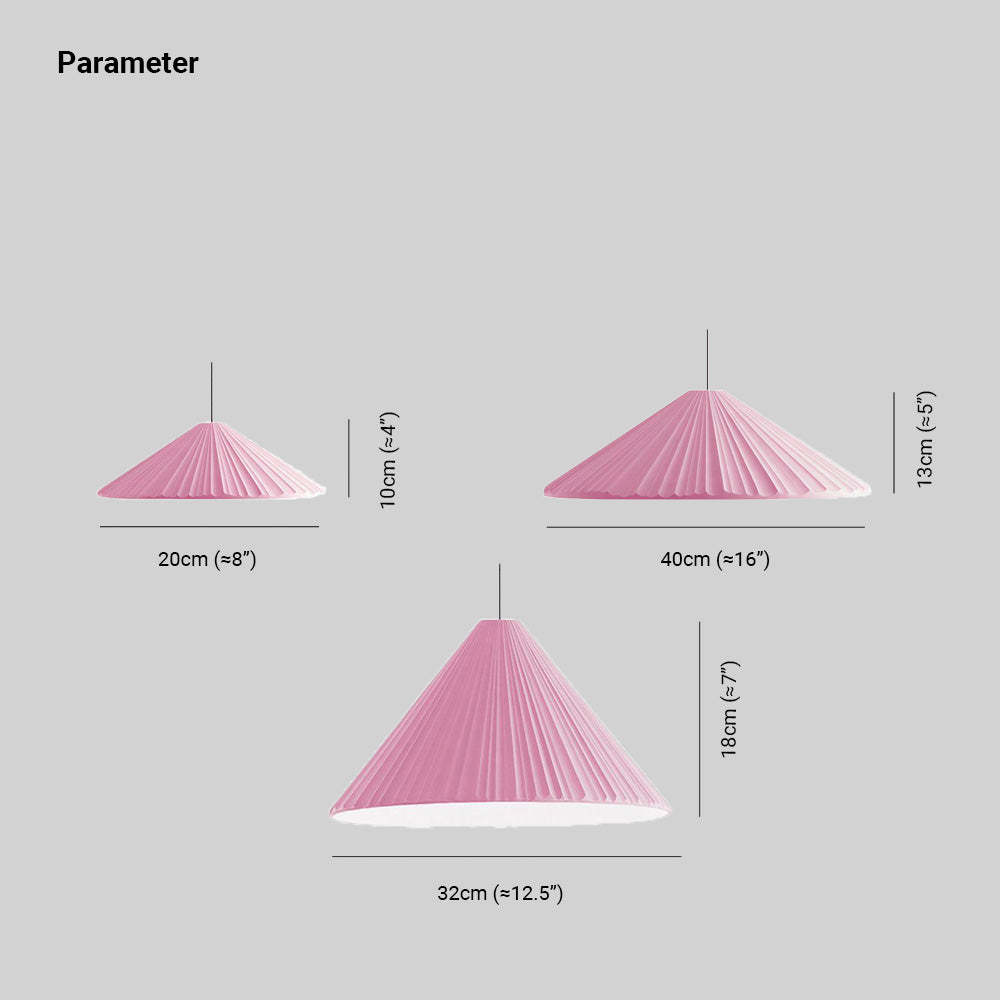 Cairns Pink Pendant Light Dimensions. Nordic Lighting Sizes
