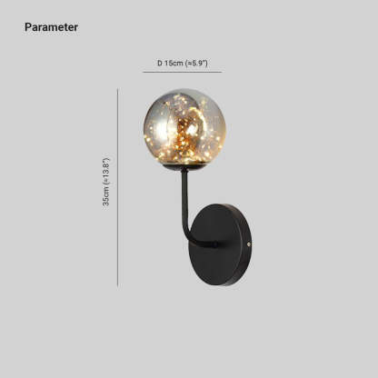 Valentina Starry Globe Wall Lamp dimensions
