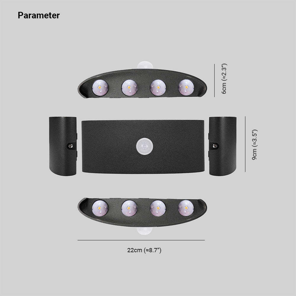 Orr Modern Simple Metal Fixtures Up And Down LED Light Wall Lamp