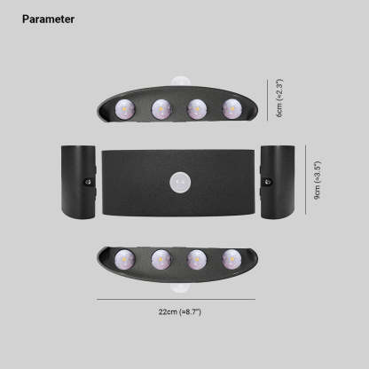 Orr Modern Simple Metal  Fixtures Up And Down LED Light Wall Lamp