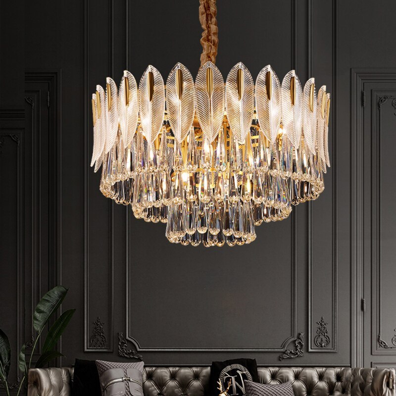 Luxury crystal chandelier, Marilyn style, living room lighting