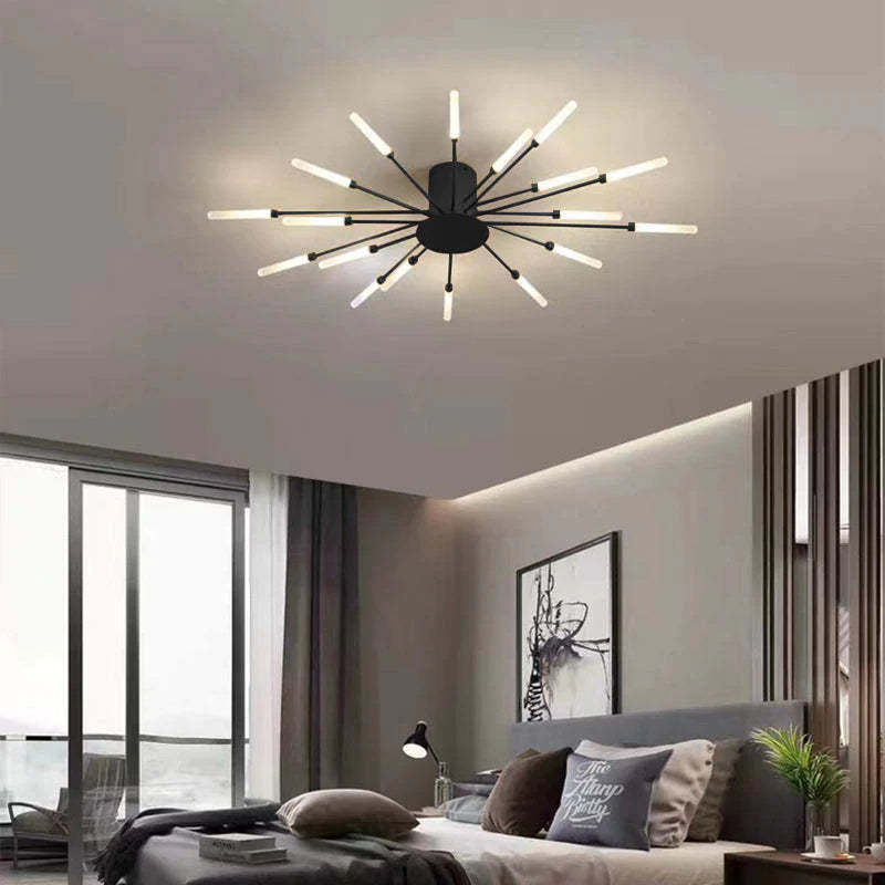Lowry Fireworks Ceiling Light in Bedroom