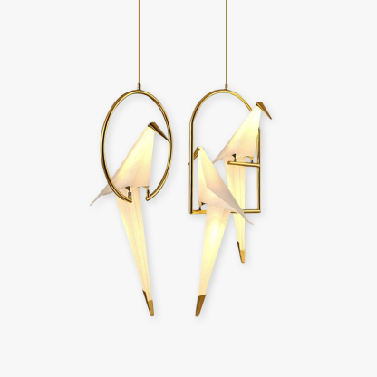 Nordic bird pendant light, modern glass lamp