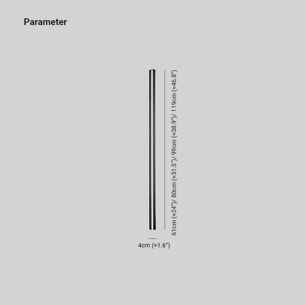Edge Minimalist Wall Lamp dimensions. Metal and Acrylic. Las Sola.