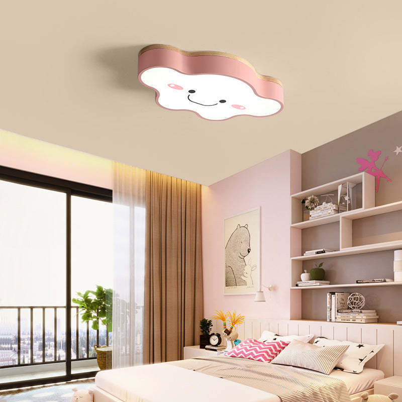 Pink Cloud LED Ceiling Light in Bedroom