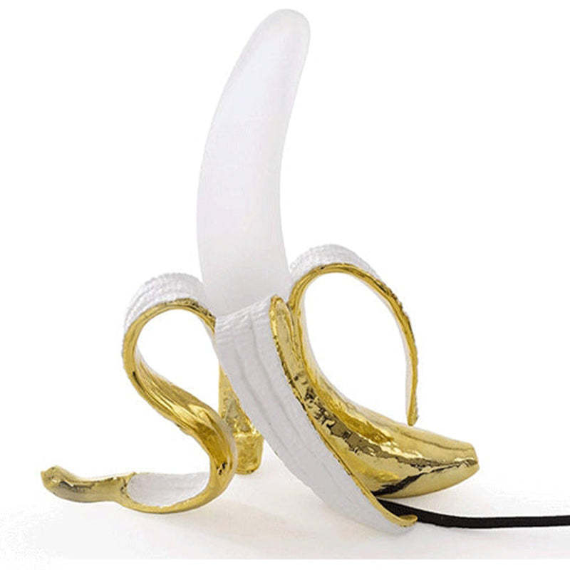 Celesta Banana Table Lamp - Gold and white design