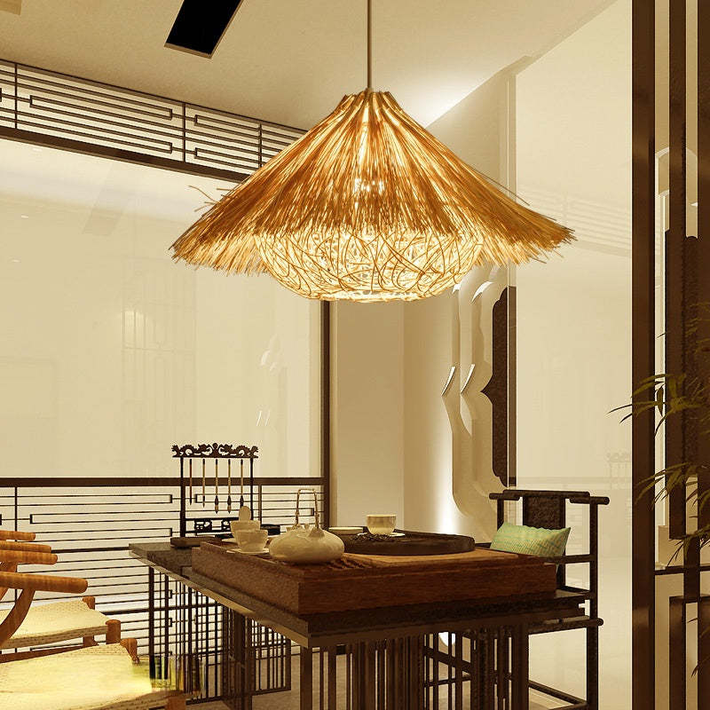 Muto Rattan Pendant Light - Artistic Home Lighting