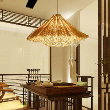 Muto Rattan Pendant Light - Artistic Home Lighting