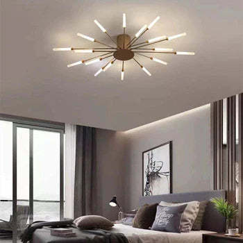 Lowry Fireworks Ceiling Light in Bedroom