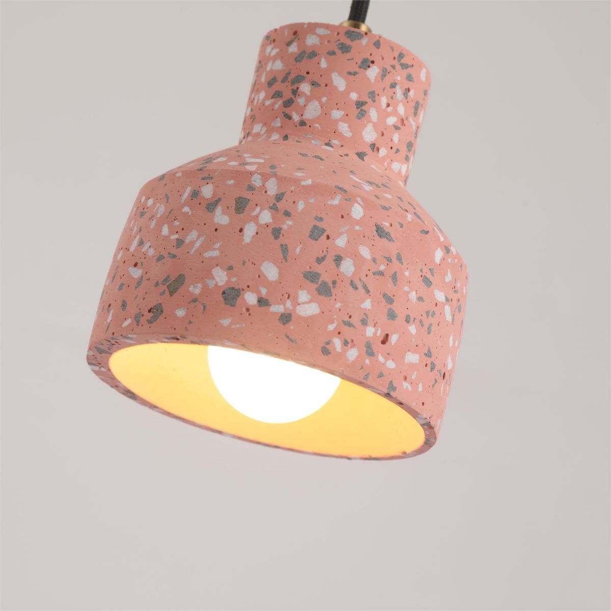 Pink terrazzo Morandi pendant light, modern design