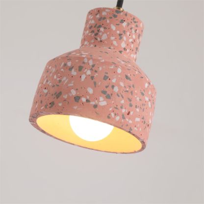 Pink terrazzo Morandi pendant light, modern design
