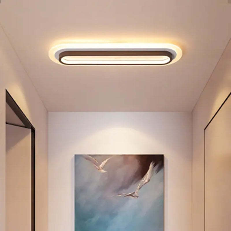 Modern linear ceiling light in hallway, Enzo lighting solution