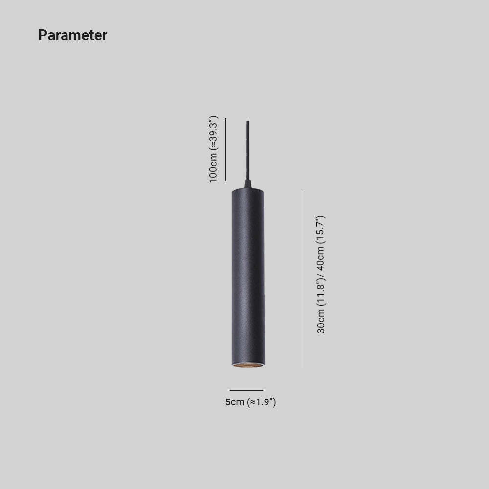 Edge Modern Cylinder Pendant Light Dimensions