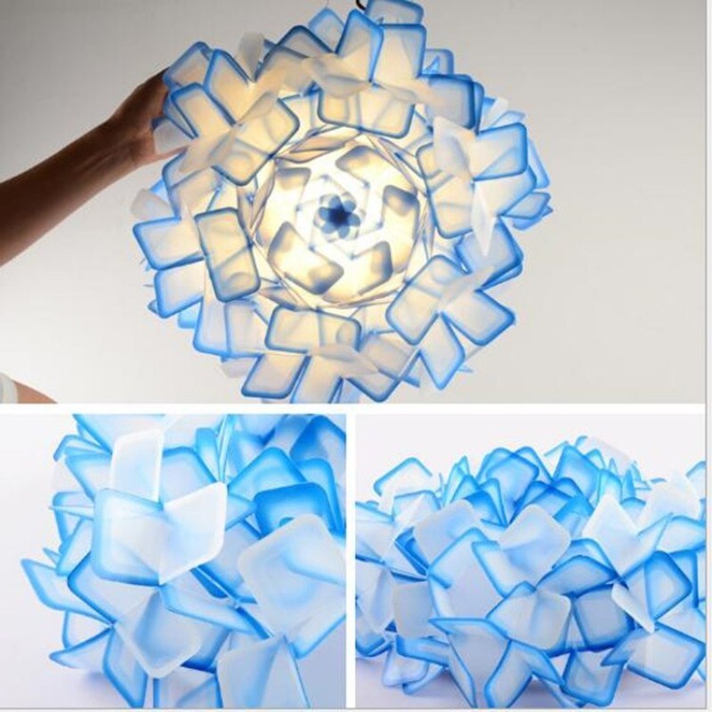 Blue Bella Flower Pendant Light - Modern Acrylic Lighting Bella Modern Decorative Flower Acrylic Pendant Light