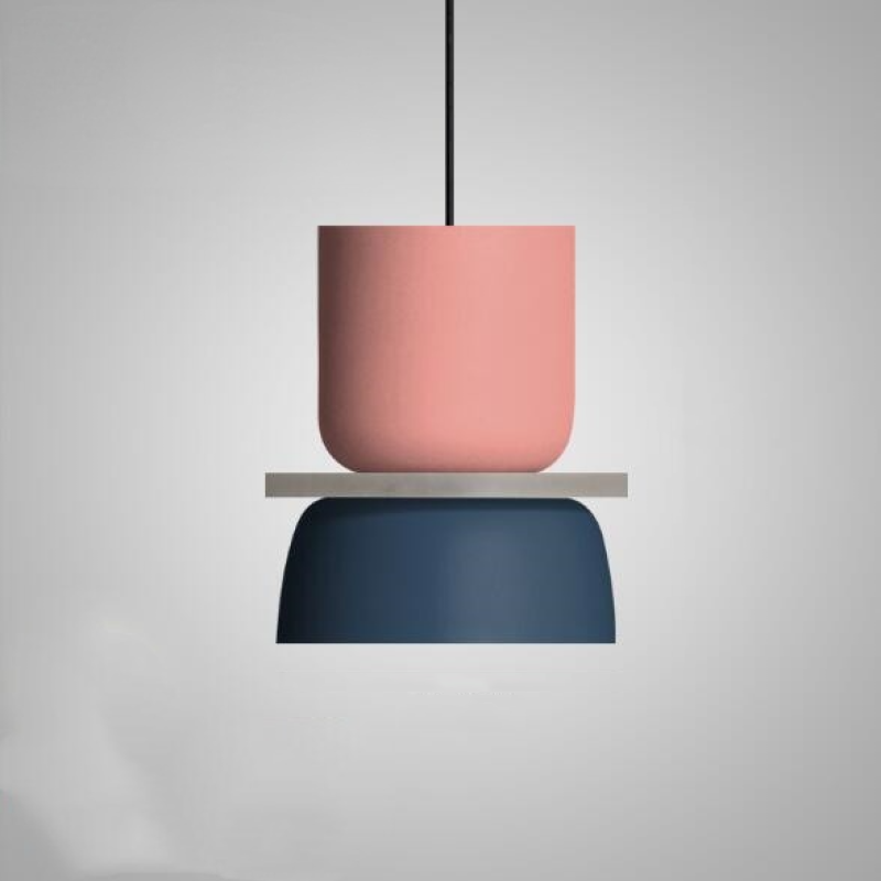 Pink and blue Morandi pendant light, modern lighting