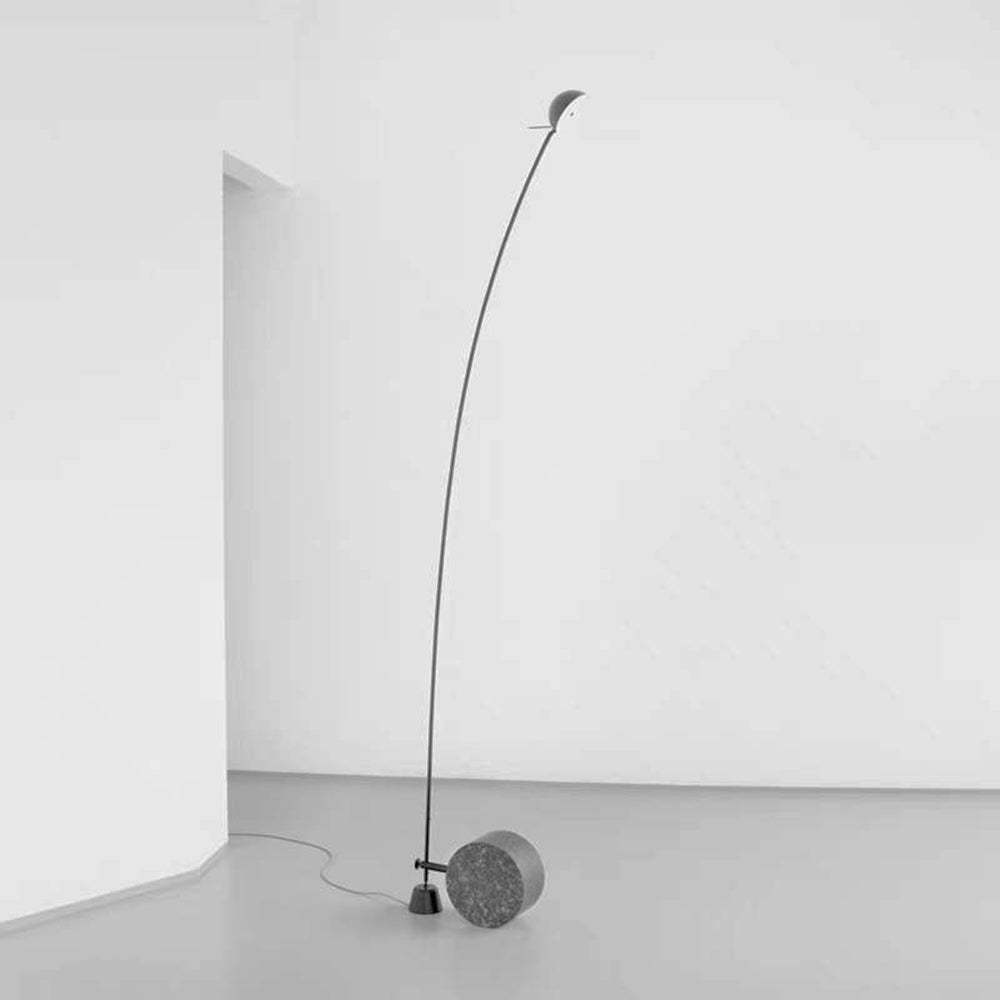 Salgado Nordic Gray Arc LED Floor Lamp, modern design