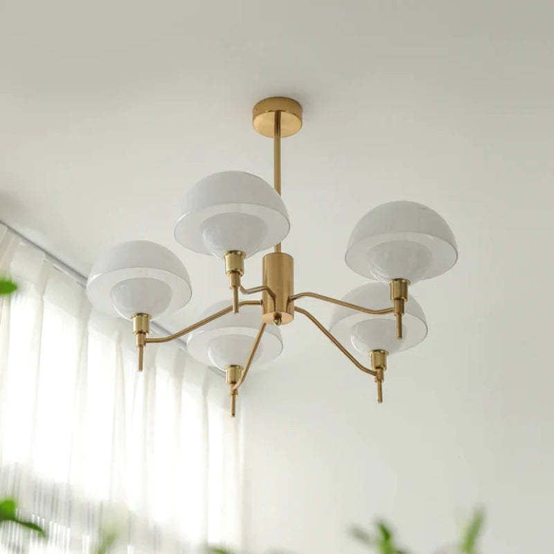 Hailie Modern Pendant Light, glass and metal chandelier