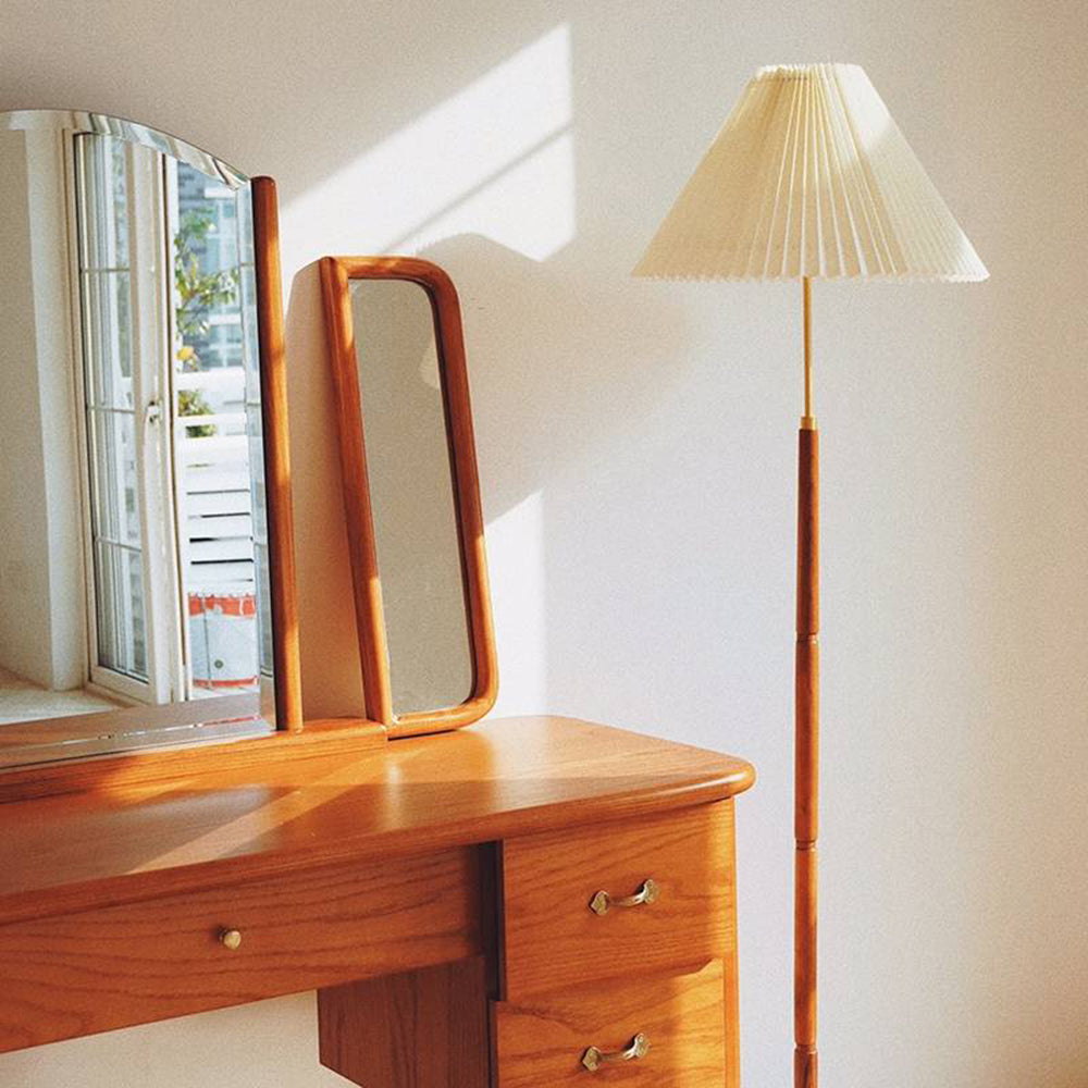 Ozawa Simple Walnut/Metal/Fabric, Table/Floor Lamp, Living Room
