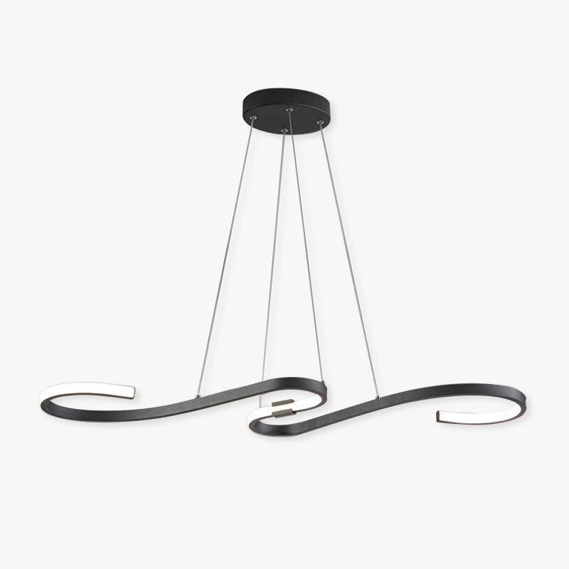 Louise post modern metal linear pendant light