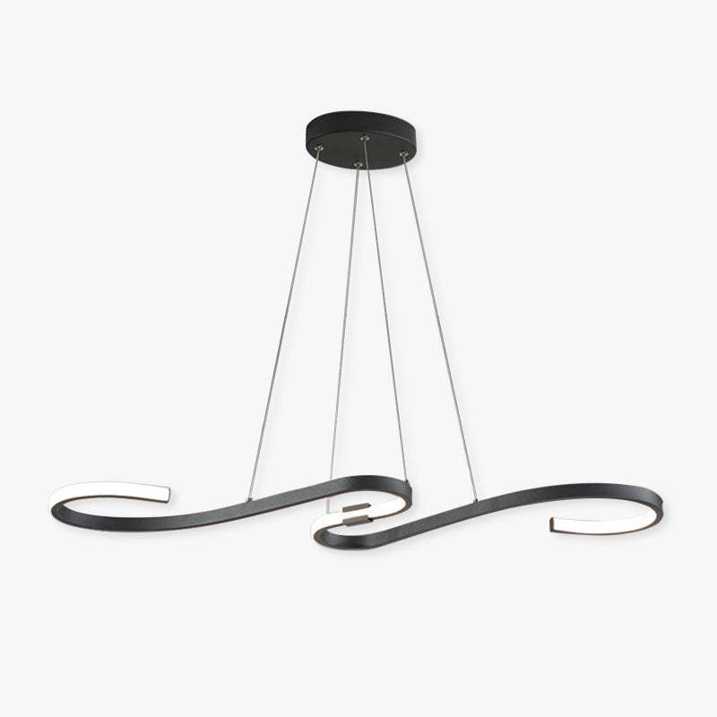 Louise post modern metal linear pendant light
