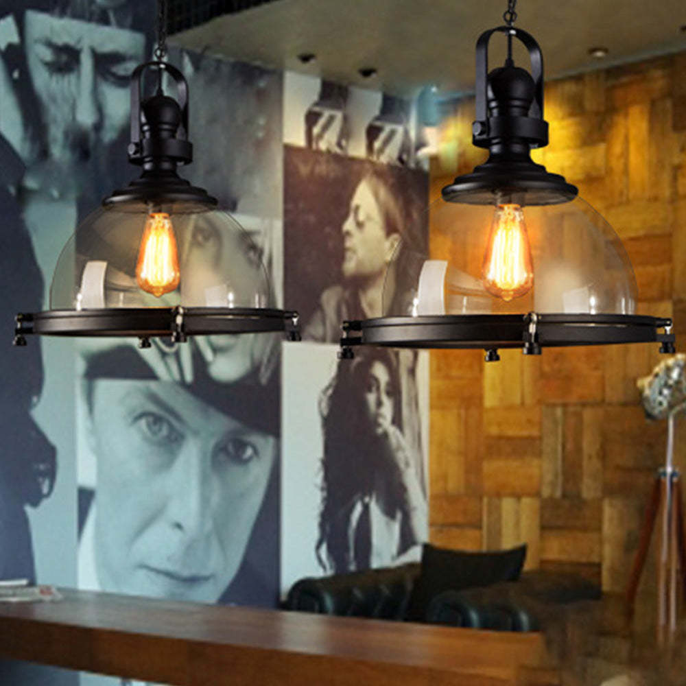 Vintage Glass Pendant Light, Alessio Style Lighting Fixture