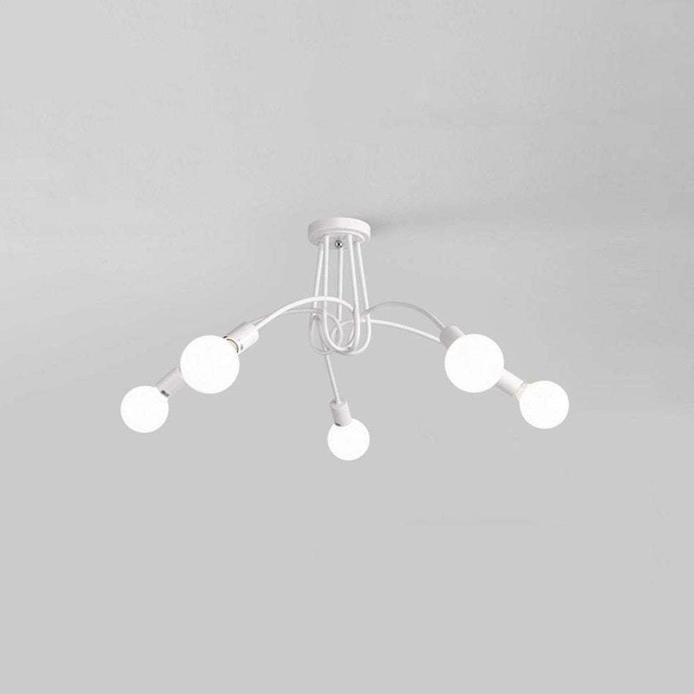 White Valentina ceiling light, modern metal fixture.