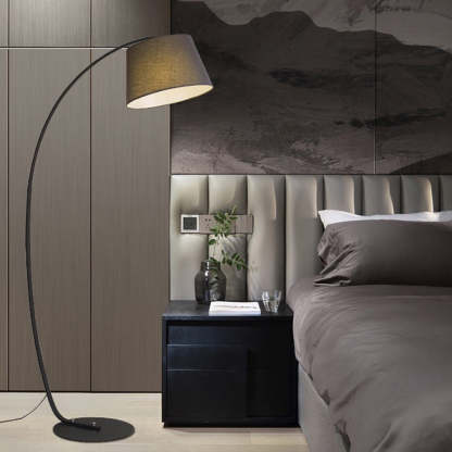 Salgado Arc Floor Lamp in Bedroom Setting