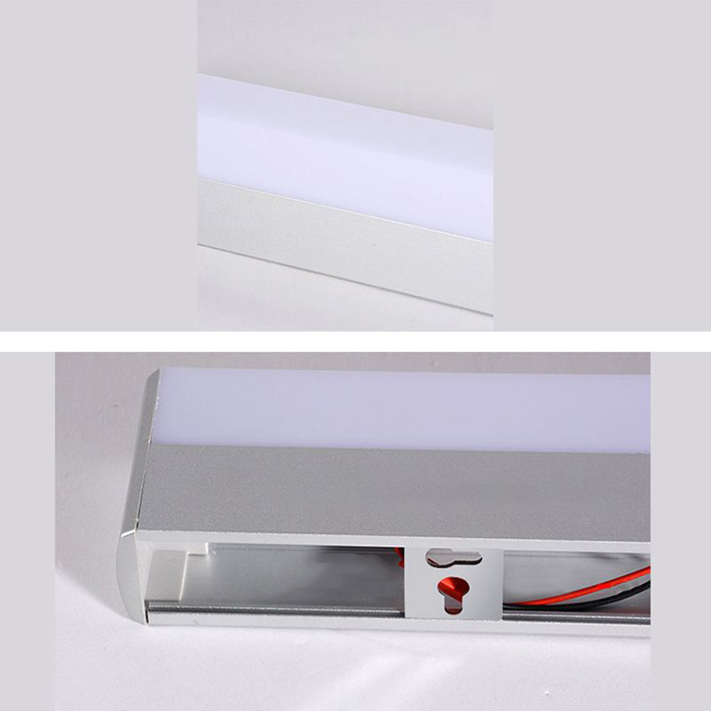 Leigh Modern Vanity Light: Acrylic and Metal detail