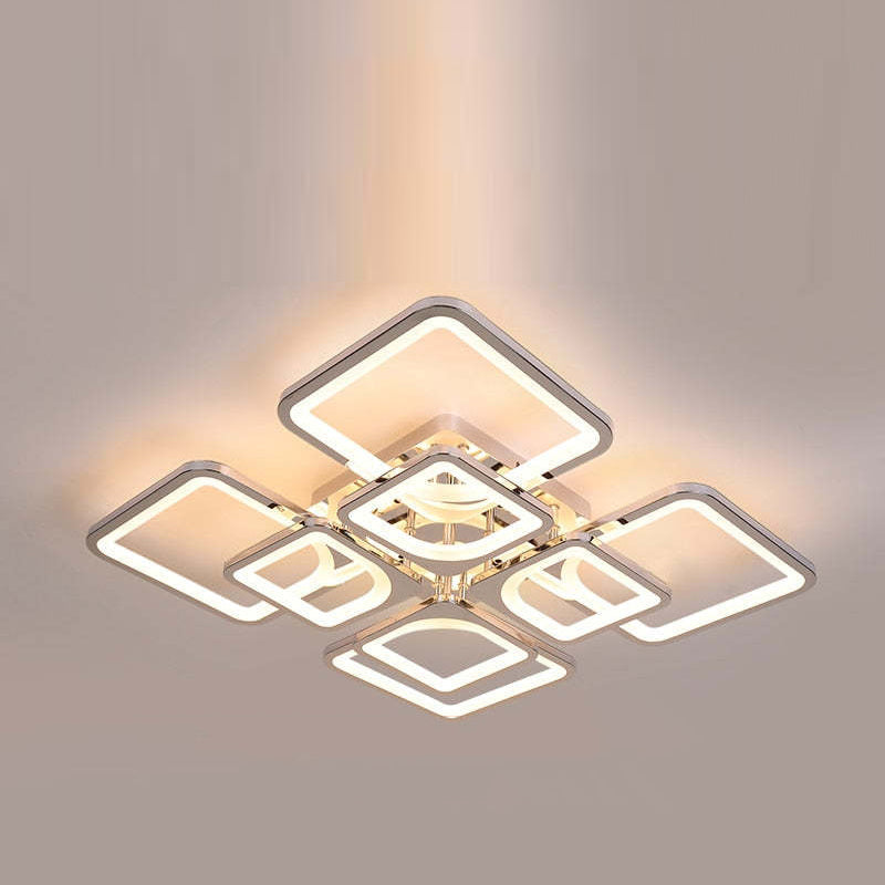 Lacey Modern Square Flush Mount Ceiling Light, modern design