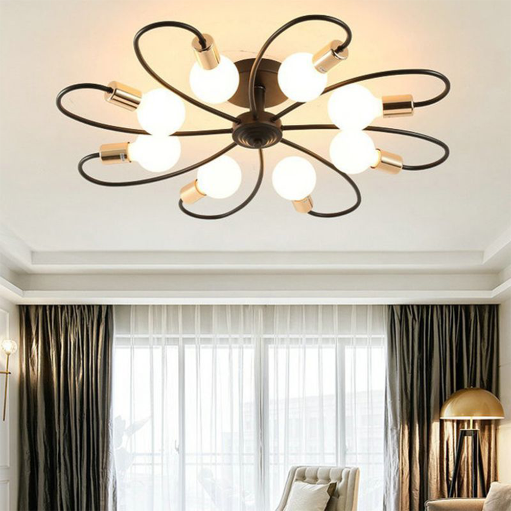 Valentina modern ceiling light installed, interior design