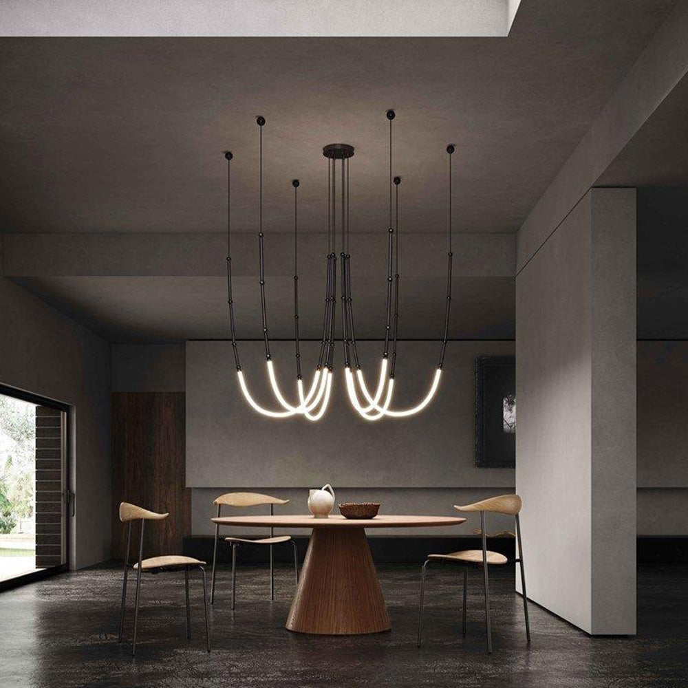 Edge Linear Pendant Light over Dining Table
