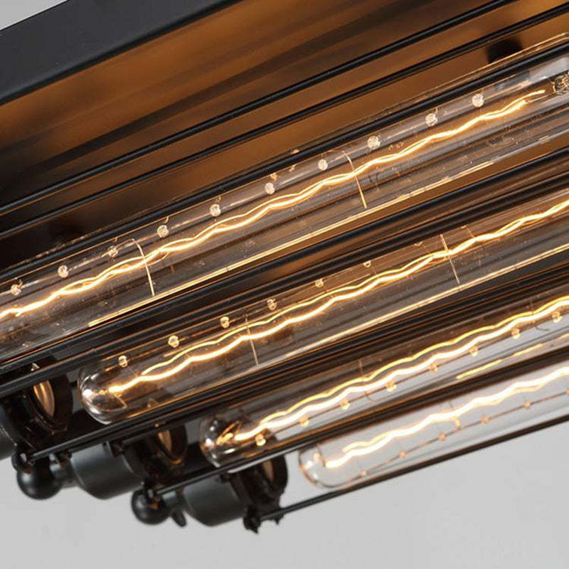 Close up of Alessio Vintage Tubed Ceiling Light