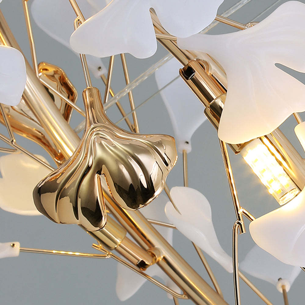 Olivia Modern Petal Shaped Metal Ceramic Chandelier Dining Room