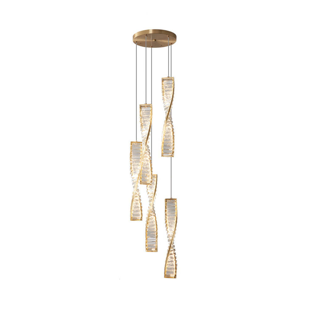 Marilyn Modern Spiral Strip Metal Pendant Light