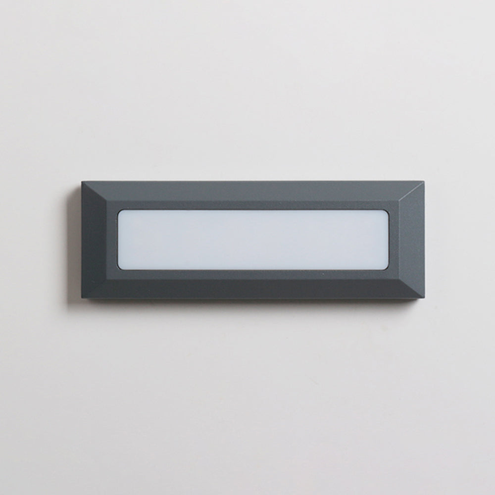 Gray Orr Rectangular Outdoor Step Light, modern design