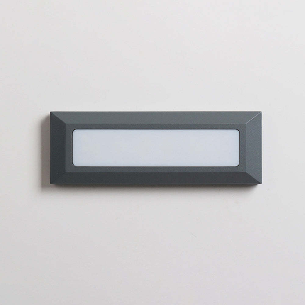 Gray Orr Rectangular Outdoor Step Light, modern design