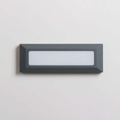 Gray Orr Rectangular Outdoor Step Light, modern design