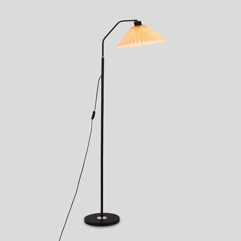 Ozawa Modern Floor Lamp with Pleated Shade, indoor lighting