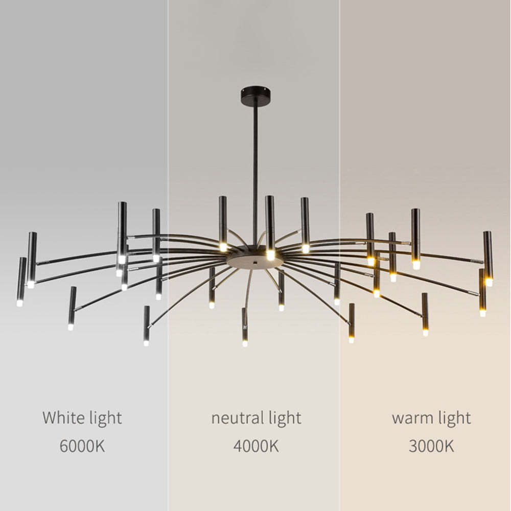 Evette Chandelier light temperature comparison