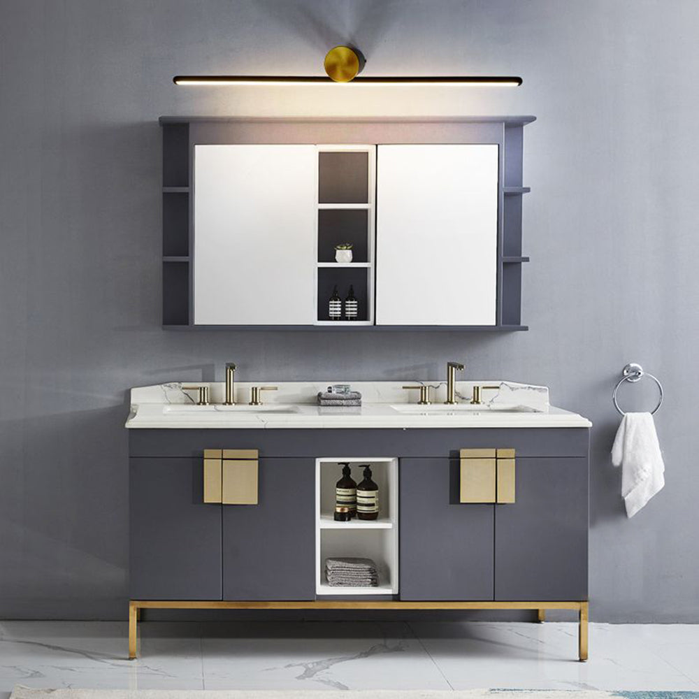 Modern Bathroom Vanity Set with Leigh Wall Lamp